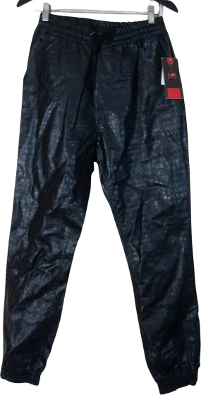 00's Pleather Black Joggers  by South Pole