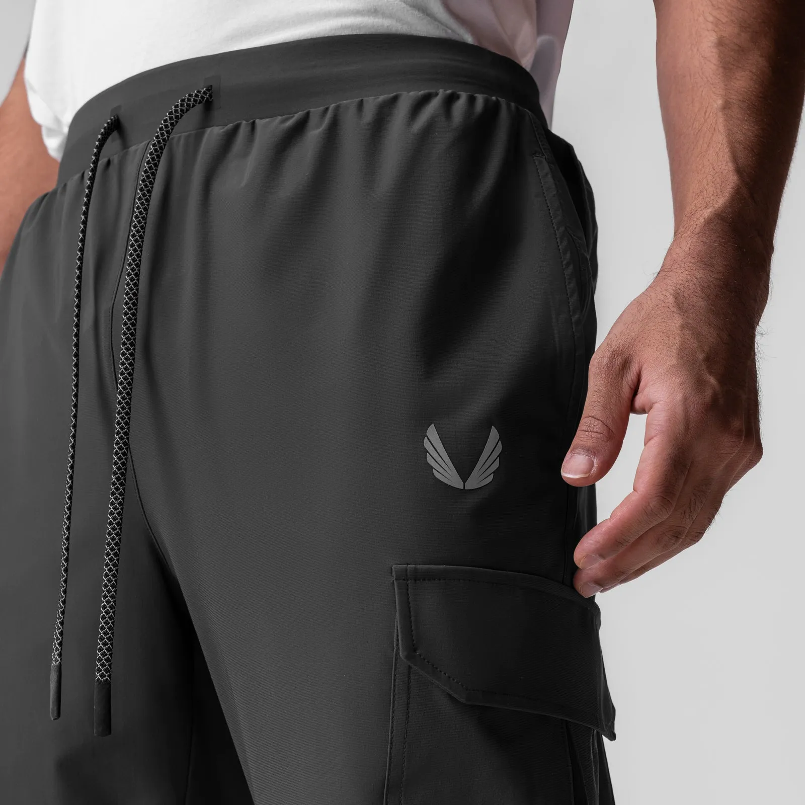 0825. Tetra-Lite™ Cargo High Rib Jogger - Space Grey "Reflective"