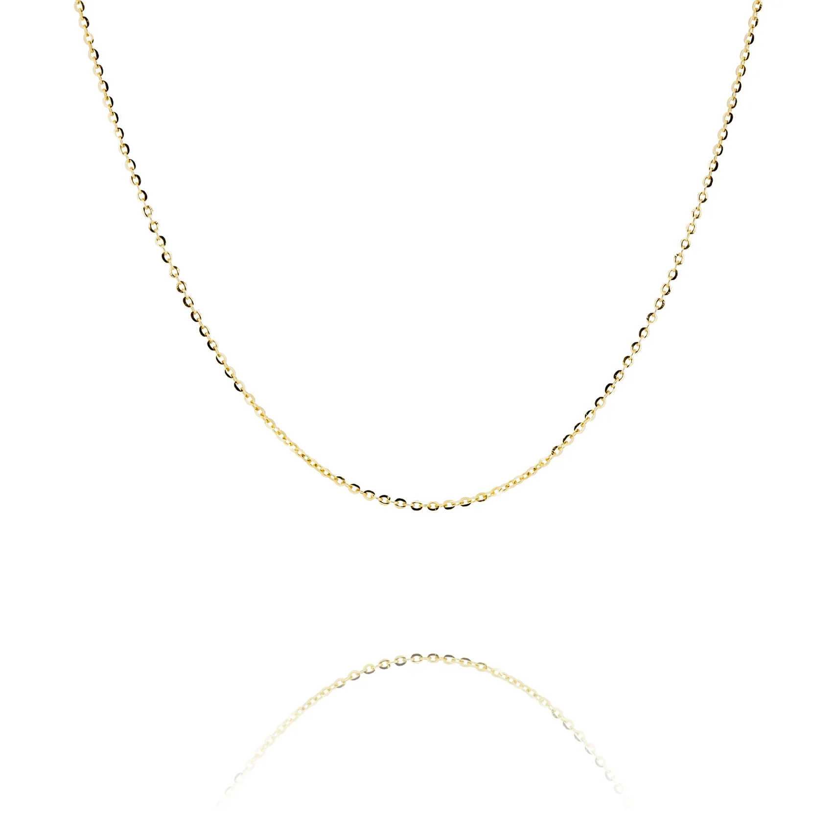 14k Yellow Gold 16" Thin Shimmer Chain