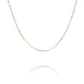 14k Yellow Gold 16" Thin Shimmer Chain