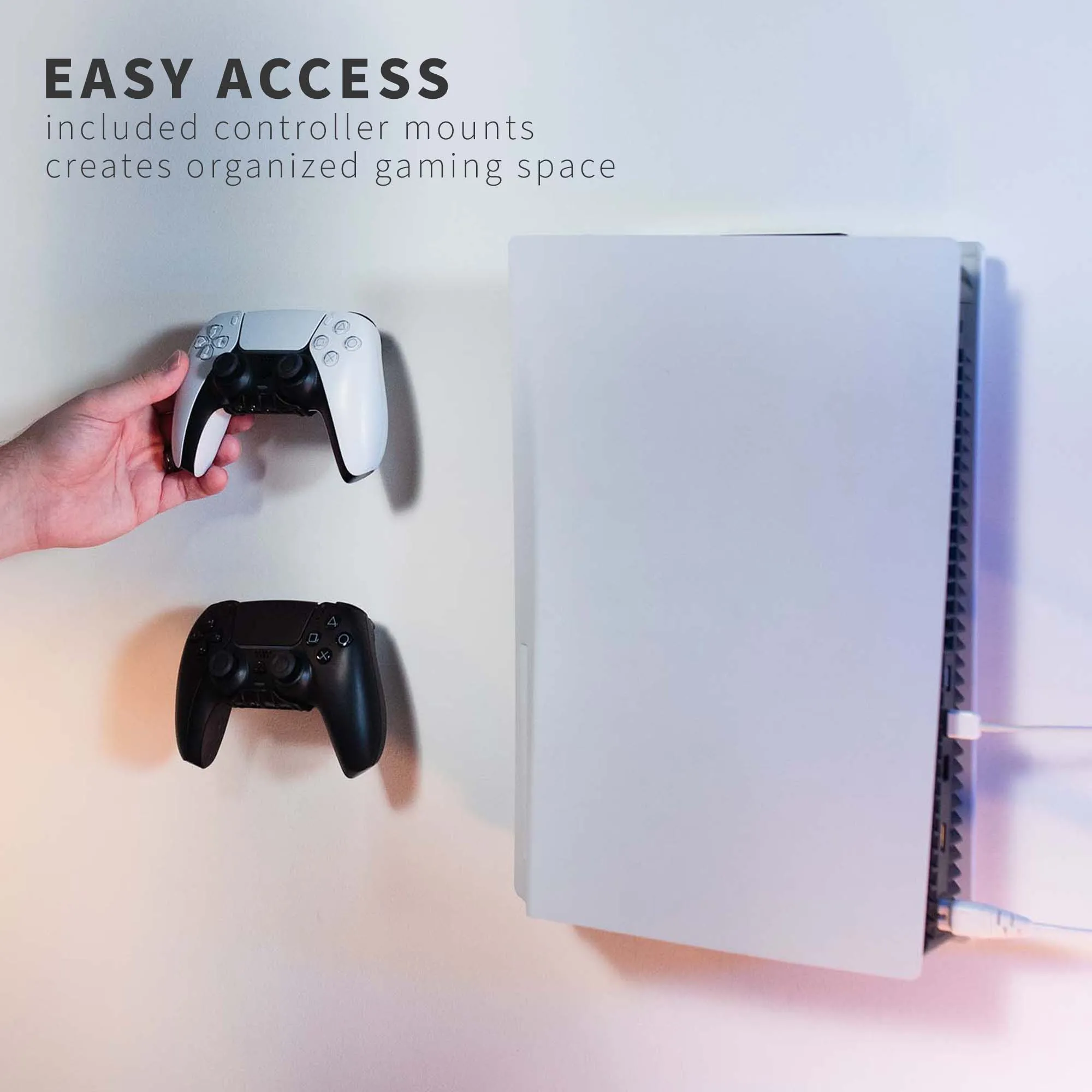 2-in-1 (Wall & Desk) Mount Designed for PS5   2 Controller Mounts