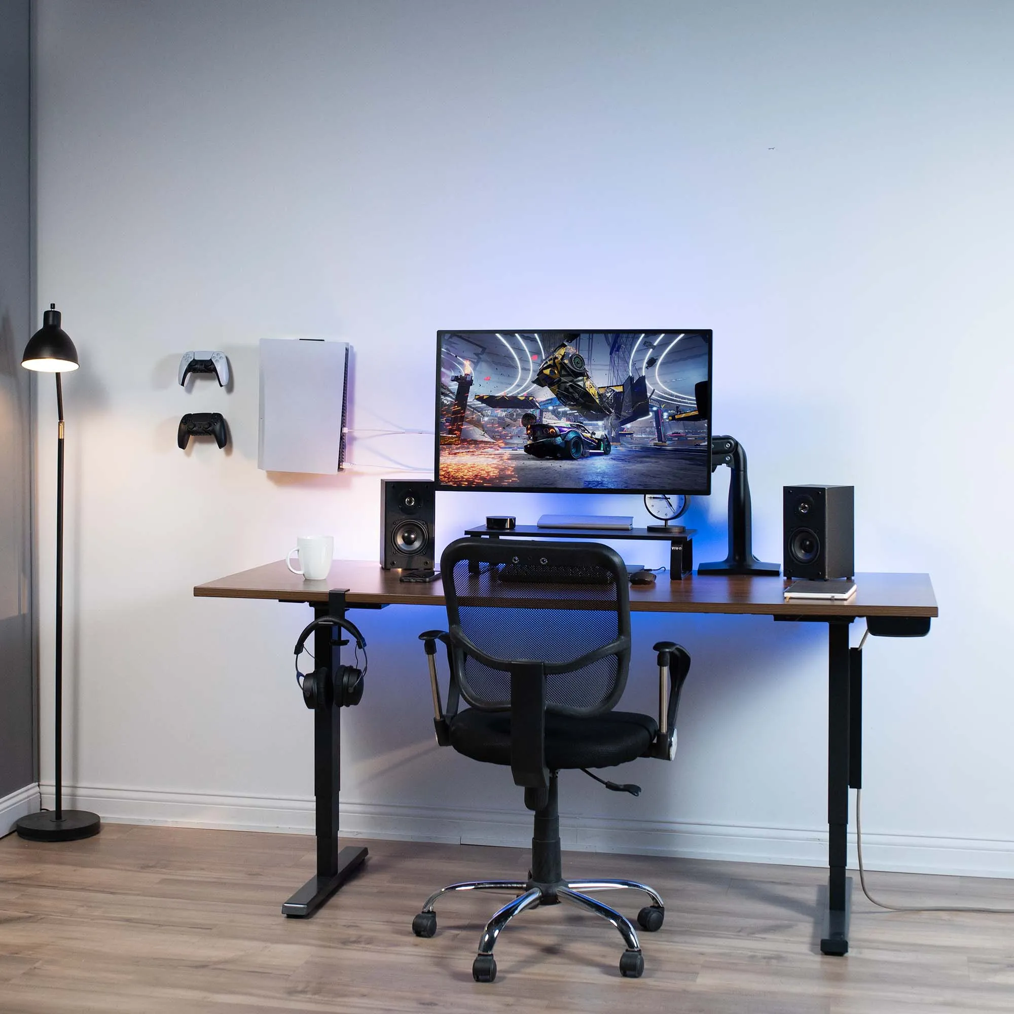 2-in-1 (Wall & Desk) Mount Designed for PS5   2 Controller Mounts