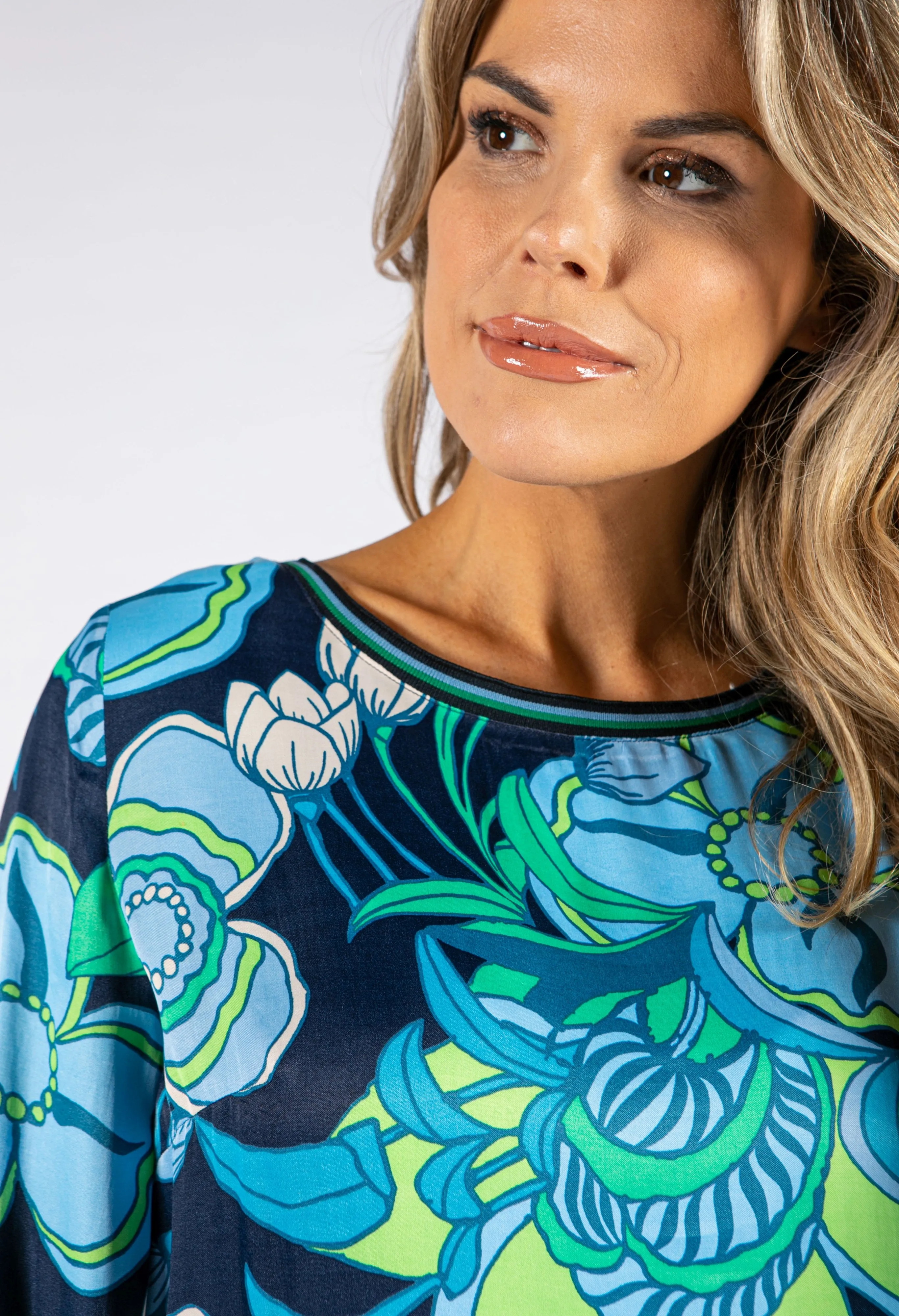 3/4 Sleeve Floral Blouse