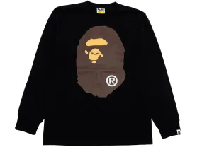 A Bathing Ape Big Ape Head L/S Tee in Black