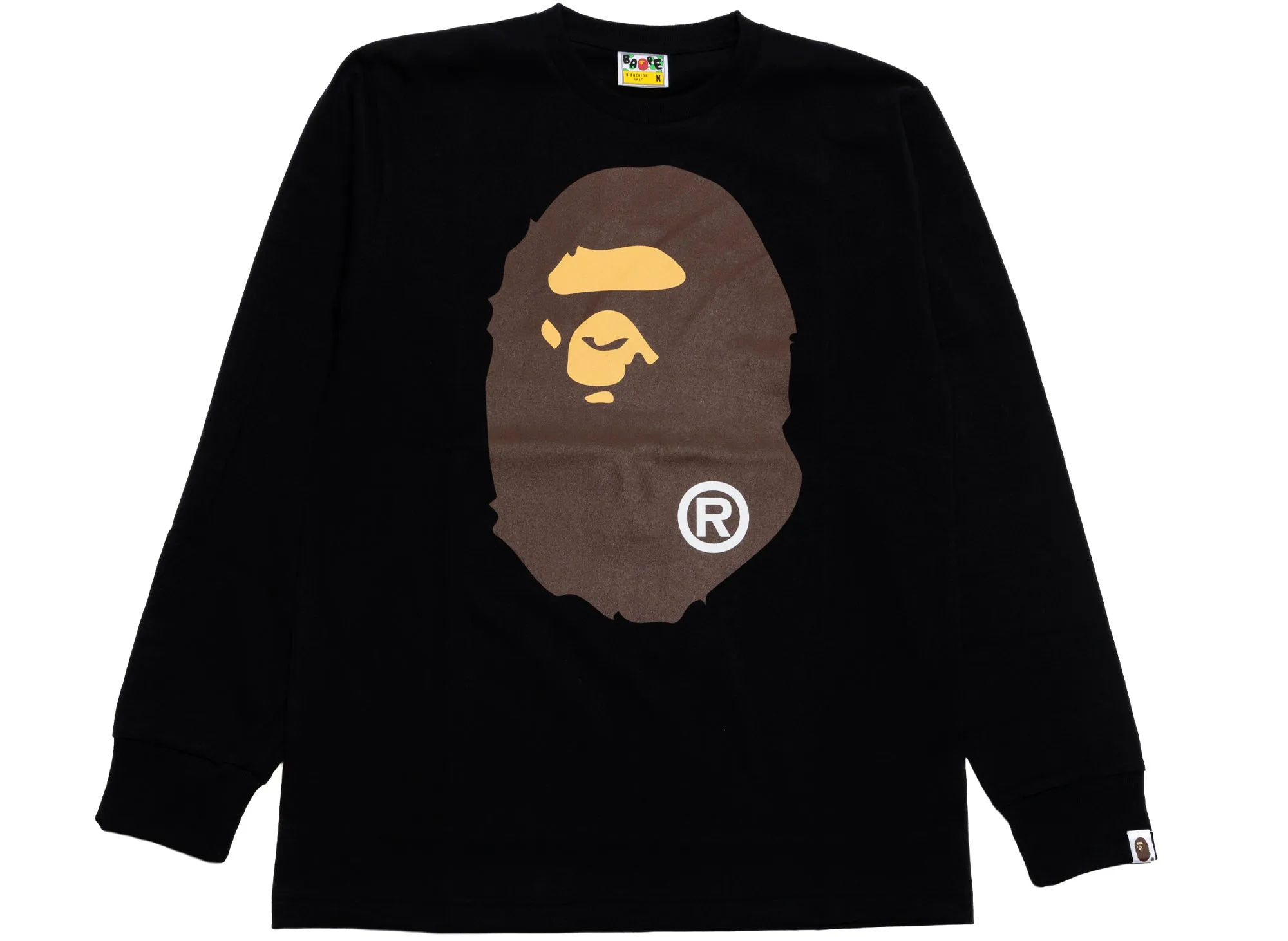 A Bathing Ape Big Ape Head L/S Tee in Black