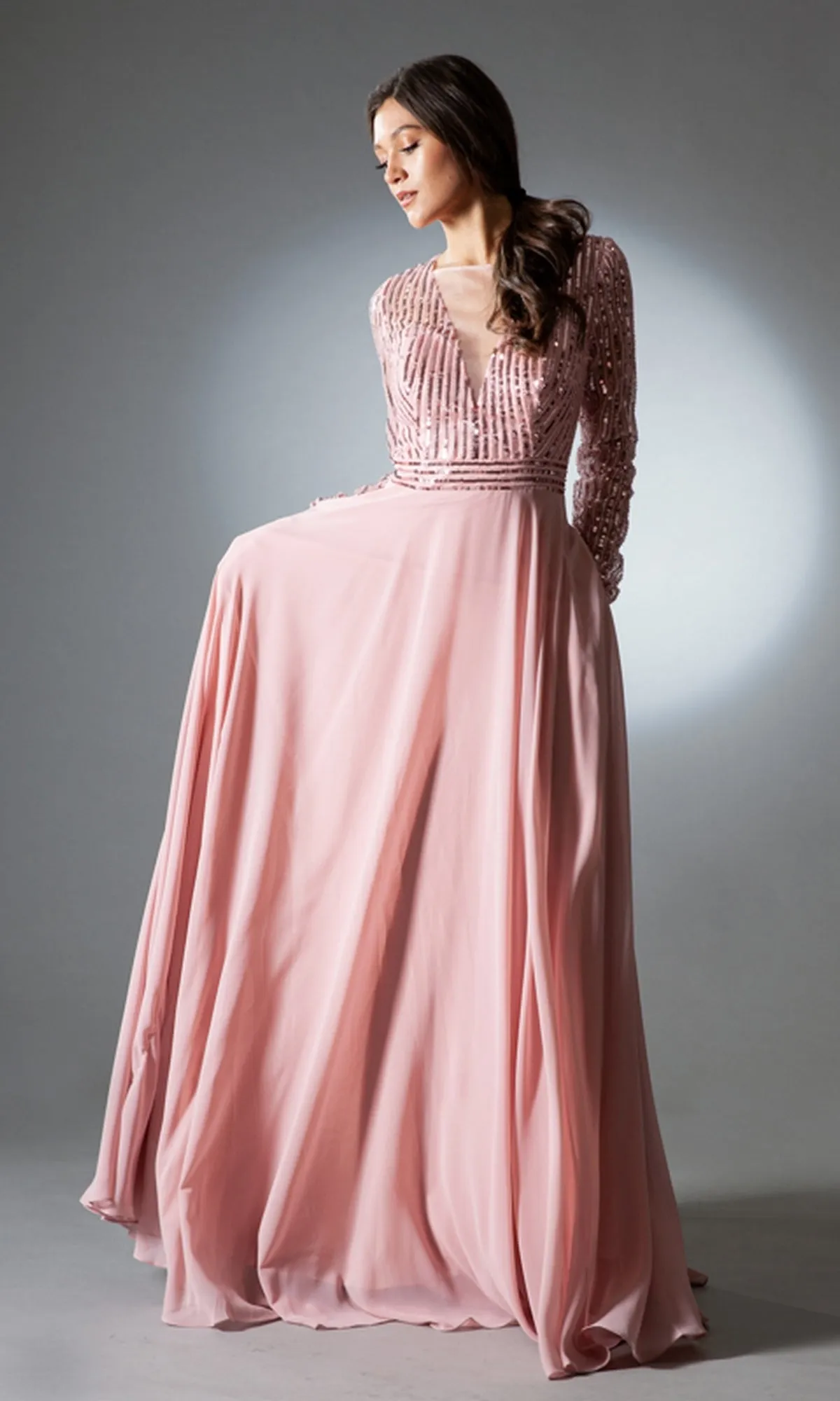 Amelia Couture Long Formal Dress 7036
