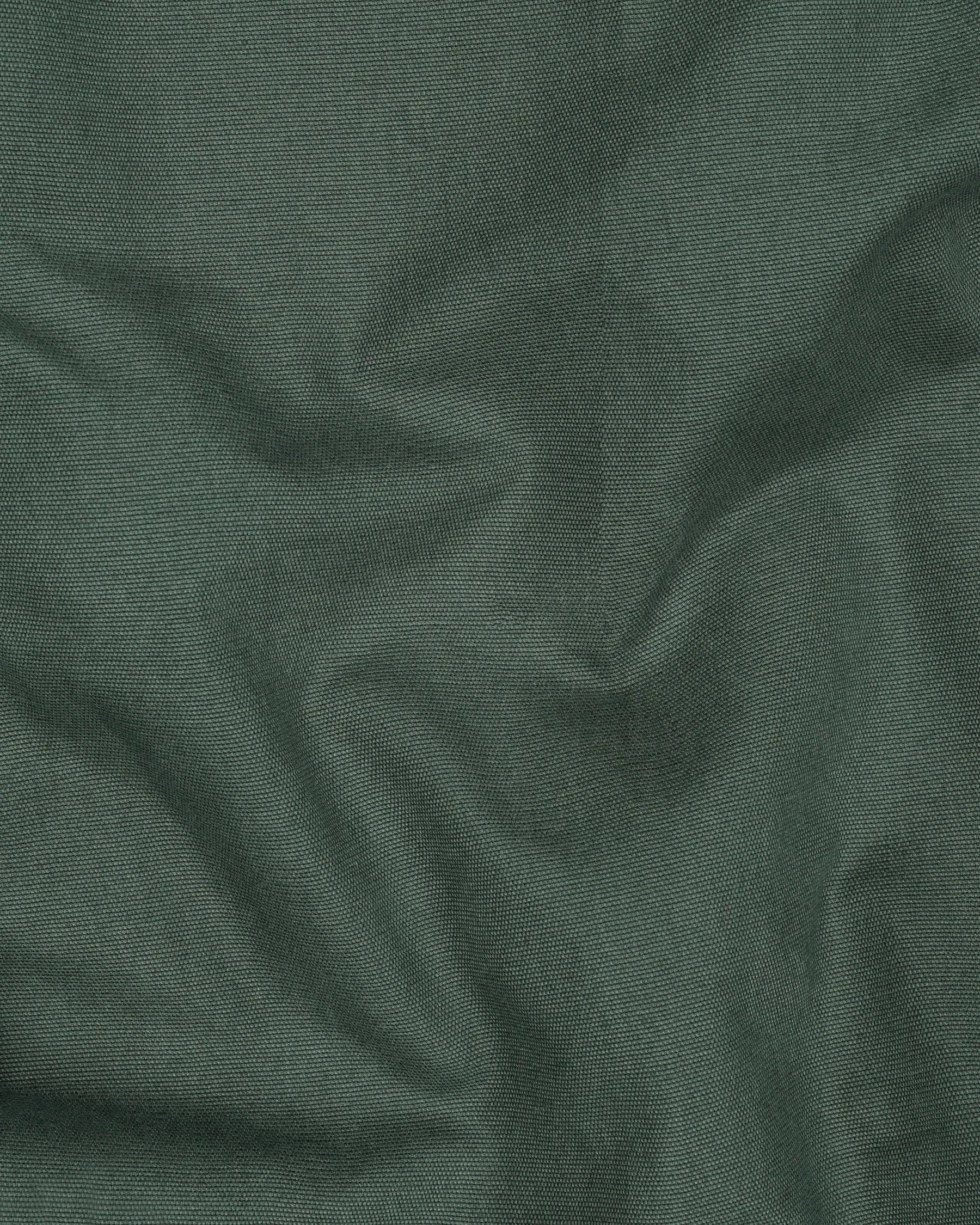 Asparagus Green Plaid Premium Cotton Nehru Jacket