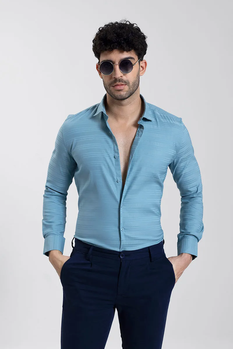 Barre Stripe Blue Shirt
