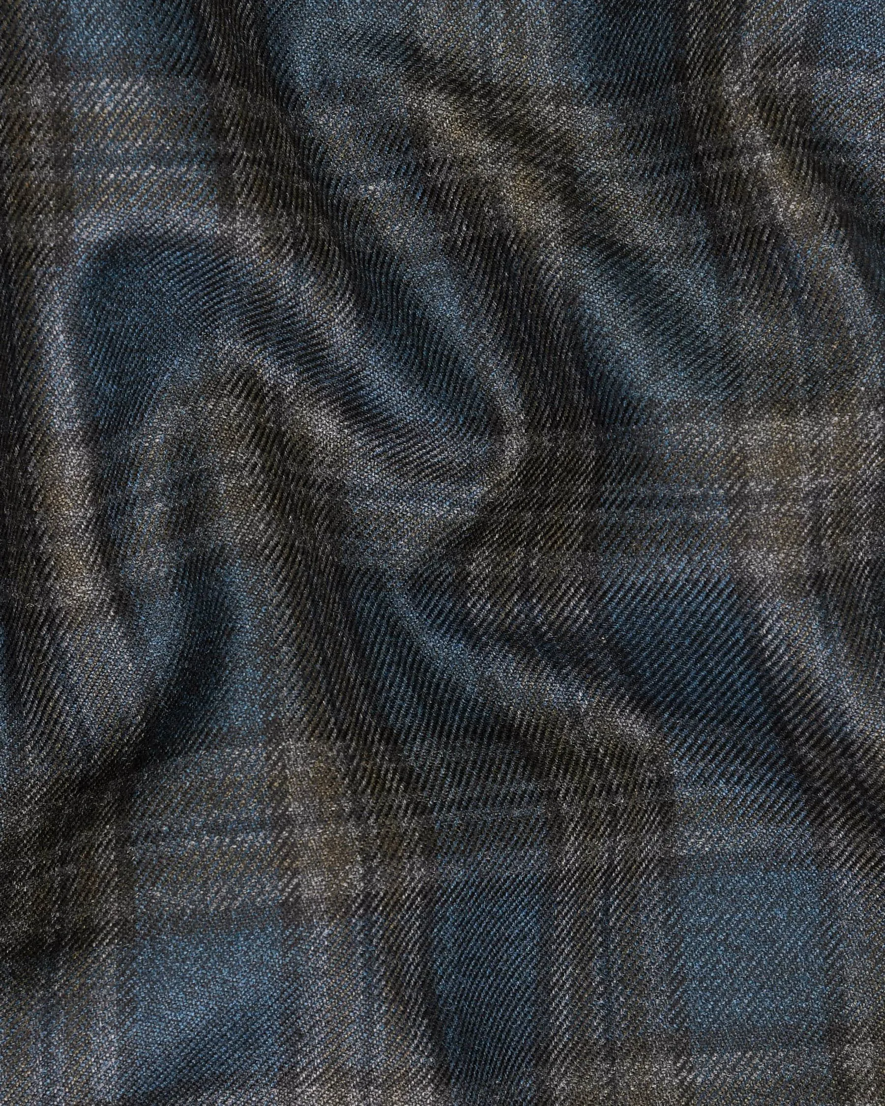 Bayoux Blue with brown Windowpane Wool Rich Waistcoat