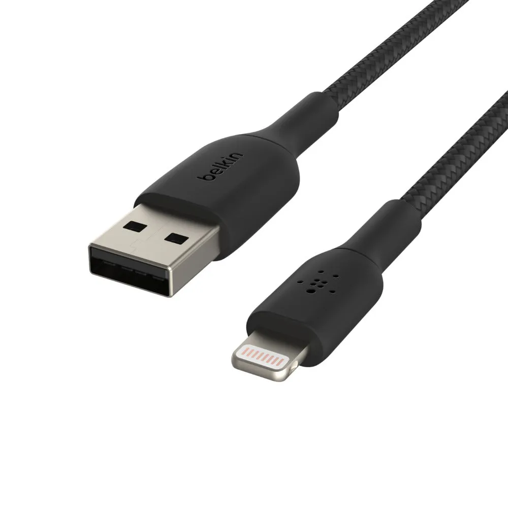 Belkin Boost Charge 1 Meter Braided Lightning to USB-A Cable - Black