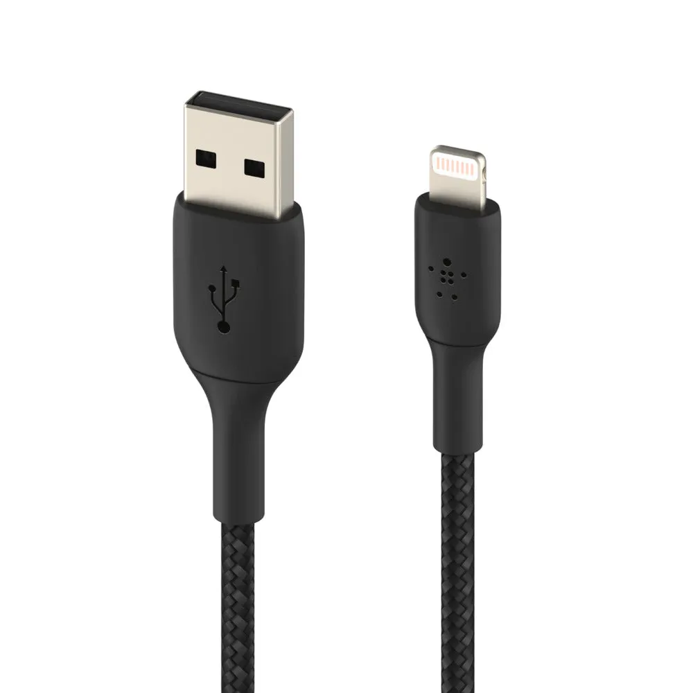 Belkin Boost Charge 1 Meter Braided Lightning to USB-A Cable - Black