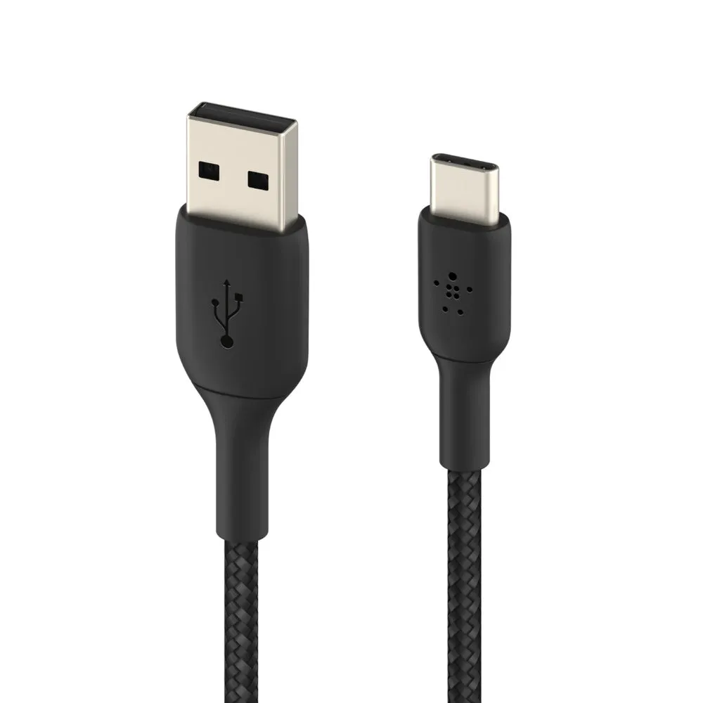 Belkin Boost Charge 2 Meter Braided USB-C to USB-A Cable - Black