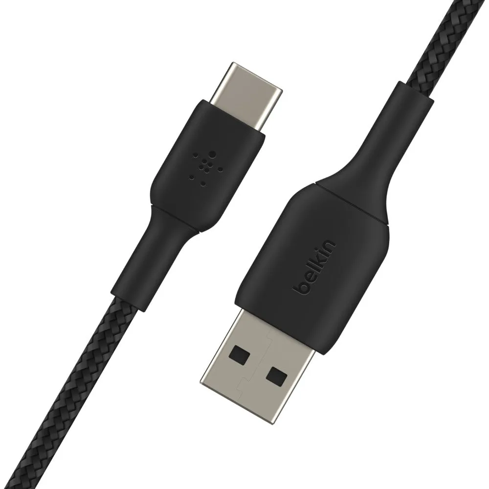 Belkin Boost Charge 2 Meter Braided USB-C to USB-A Cable - Black