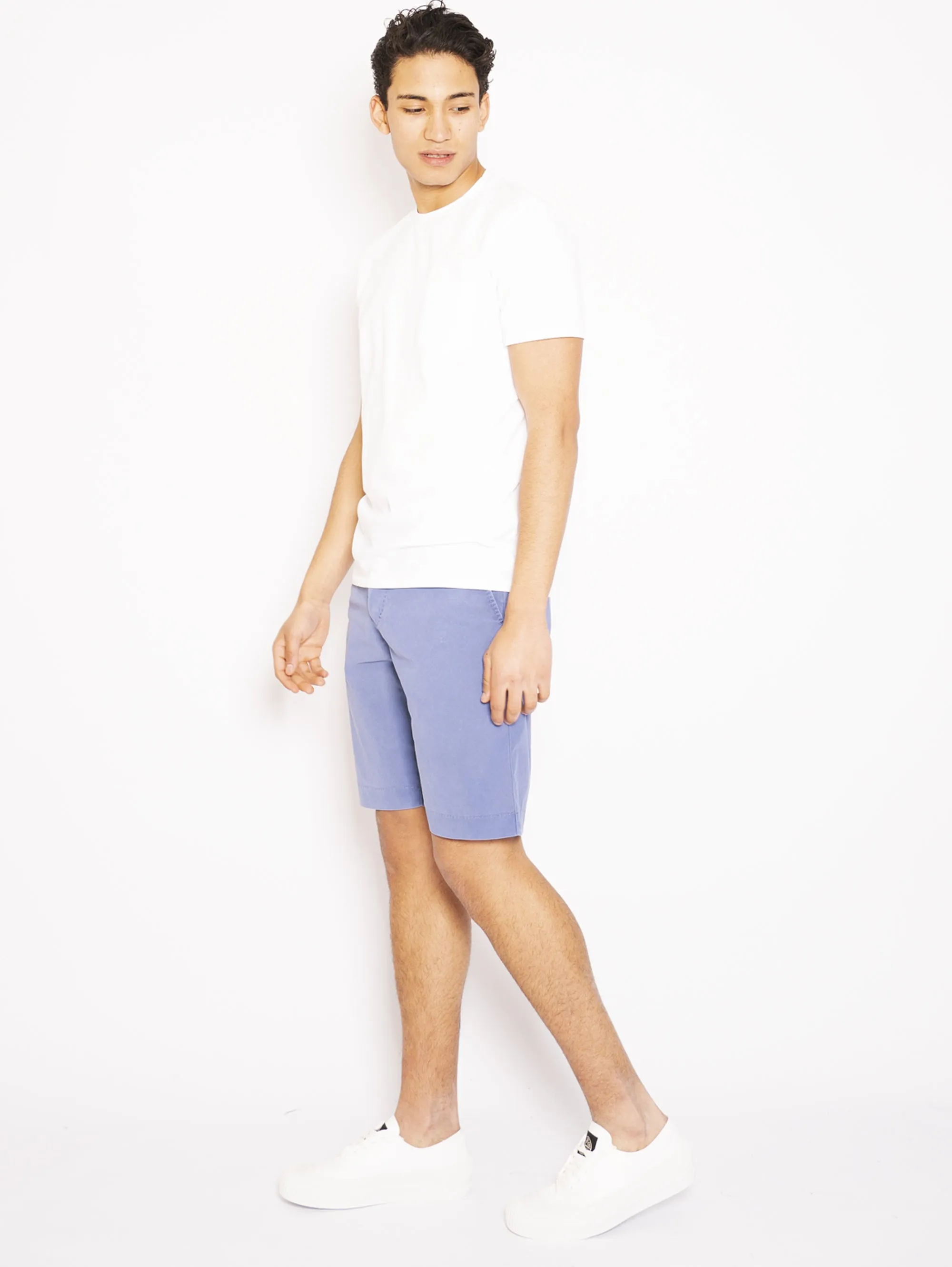 Bermuda Chino Lavato Blu