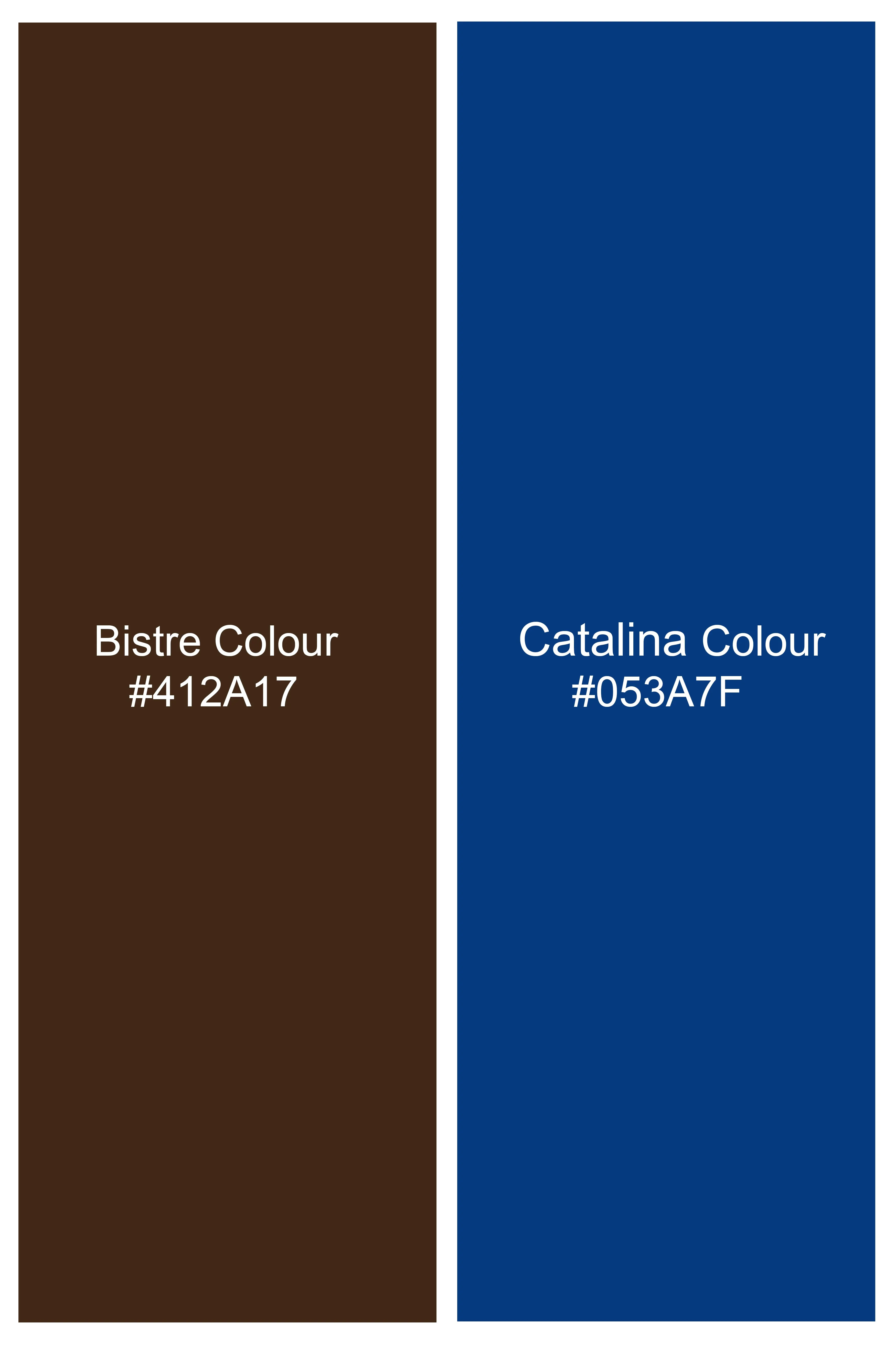 Bistre Brown with Catalina Blue Windowpane Pant