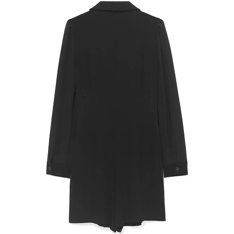 Black Acetate Blazer Romper