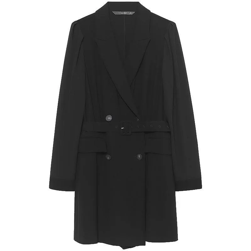Black Acetate Blazer Romper