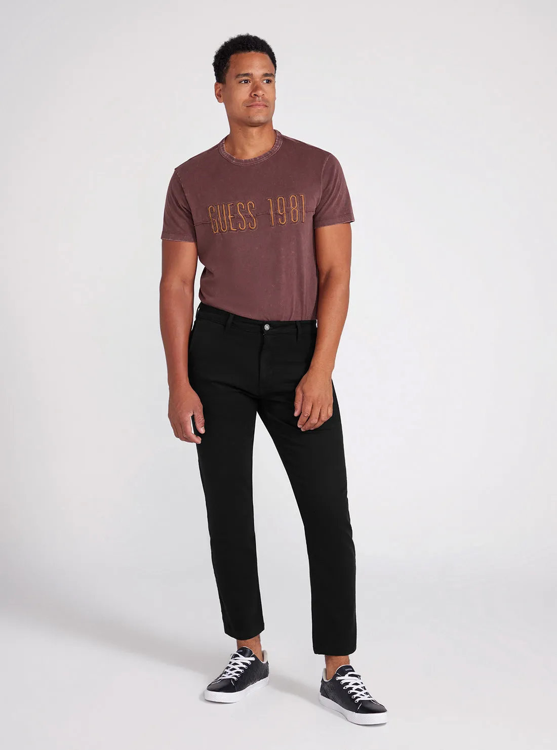 Black Low-Rise Straight-leg Angel Chino Pants