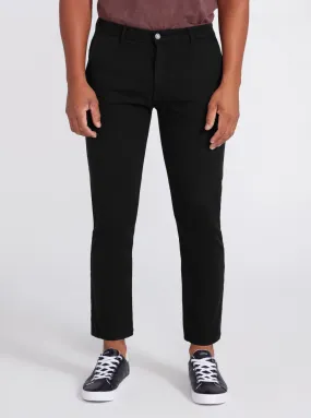 Black Low-Rise Straight-leg Angel Chino Pants