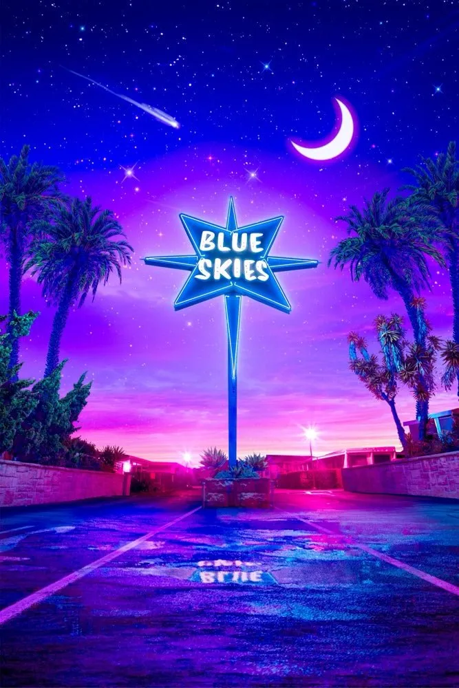 Blue Skies Plexi Glass Wall Art