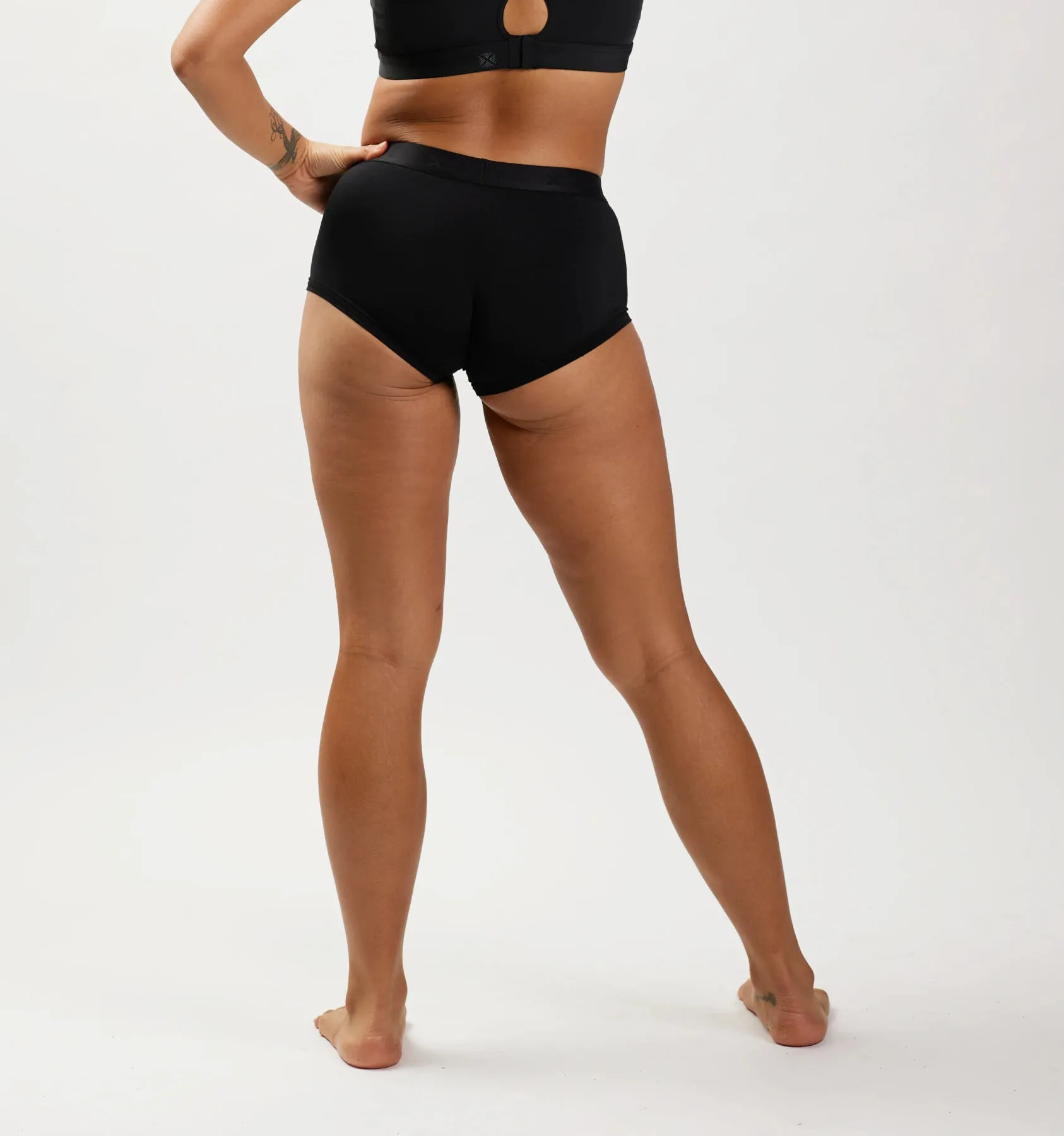 Boy Shorts - Black Rainbow Logo