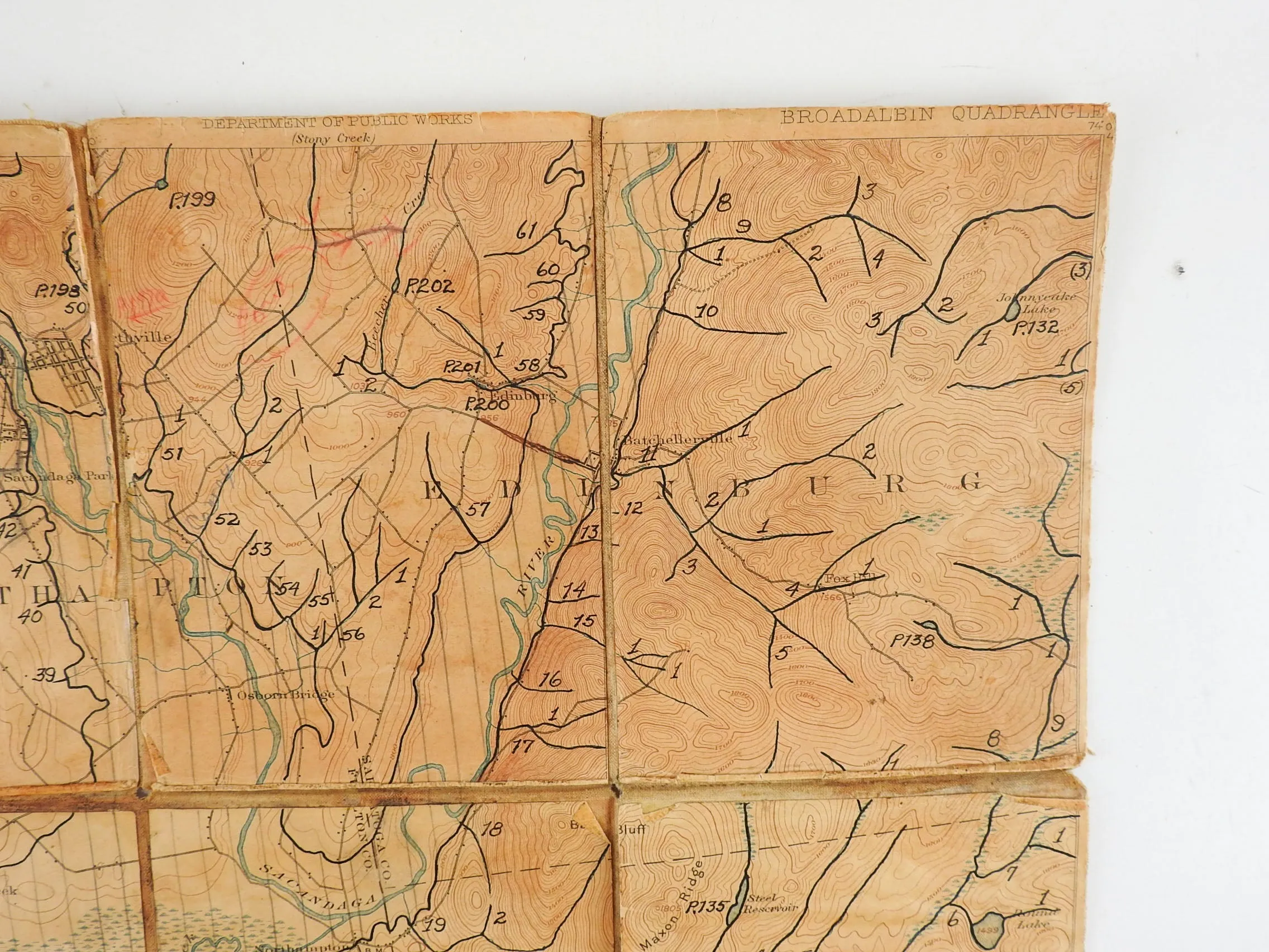 Broadalbin New York 1902 US Geological Survey Folding Map