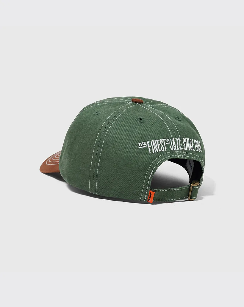 Butter Goods x Blue Note 6 Panel Hat - Sage/Brown