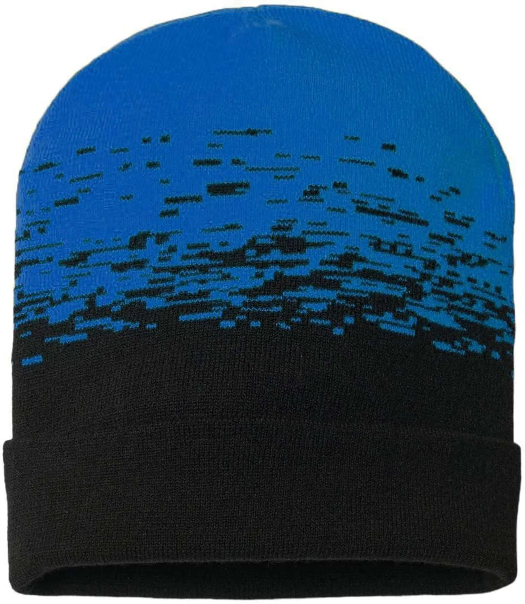 CAP AMERICA Static Pattern Knit with Cuff 