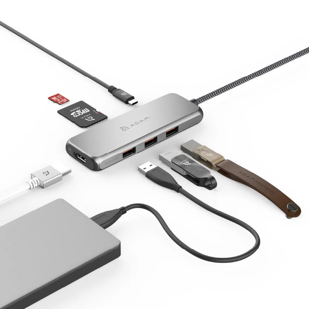CASA Hub A07 USB-C Gen2 SuperSpeed 7-in-1 Hub    PeAk III 120B - Apple MFi-Certified USB-A to Lightning Cable (1.2M)