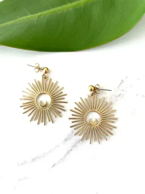 Celestial Sun and Moon Earrings
