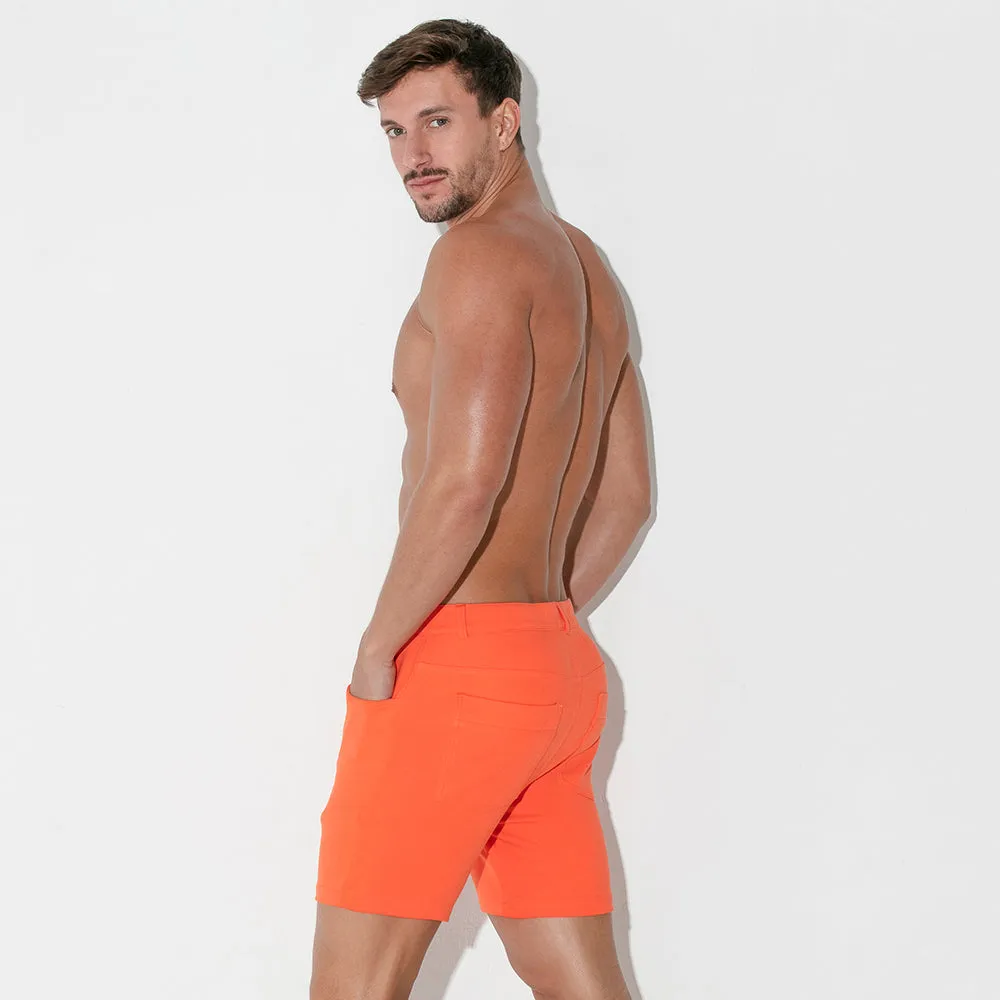 Code 22 slim fit 5" stretch short 9712 orange