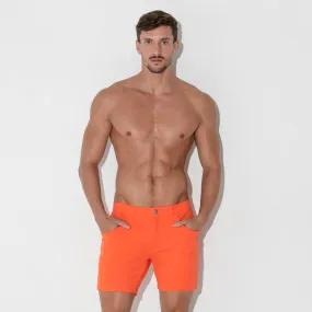 Code 22 slim fit 5" stretch short 9712 orange