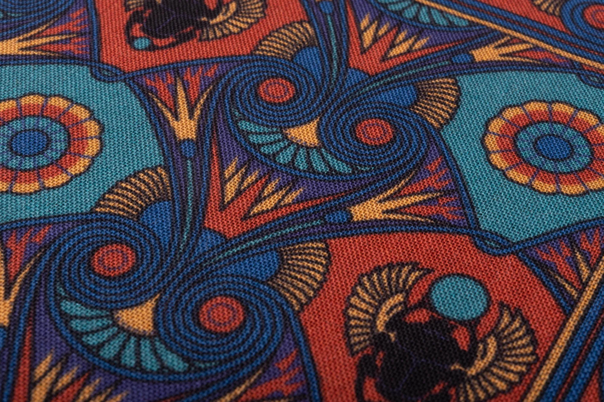 Copper Red Art Deco Egyptian Scarab Pocket Square