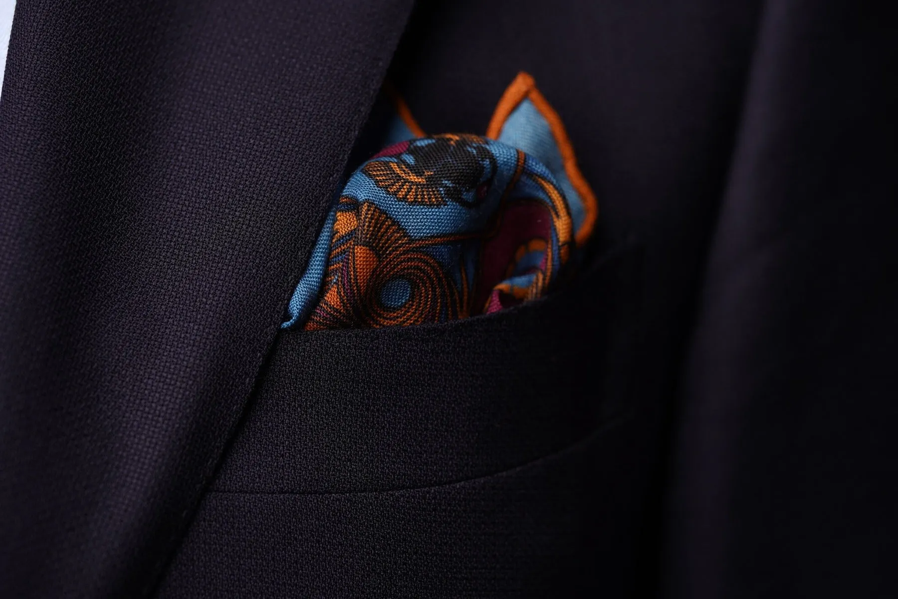 Copper Red Art Deco Egyptian Scarab Pocket Square