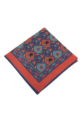Copper Red Art Deco Egyptian Scarab Pocket Square
