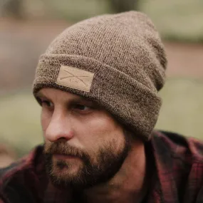 Cuffed Beanie - Brown Heather