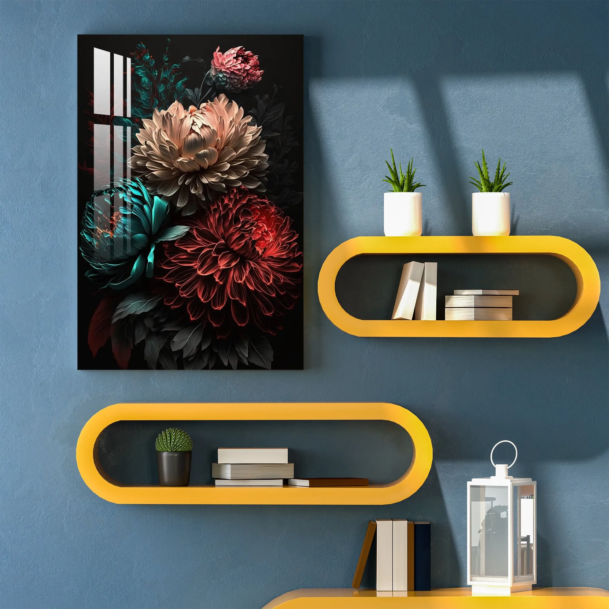 Dahlia Flowers Acrylic Wall Art