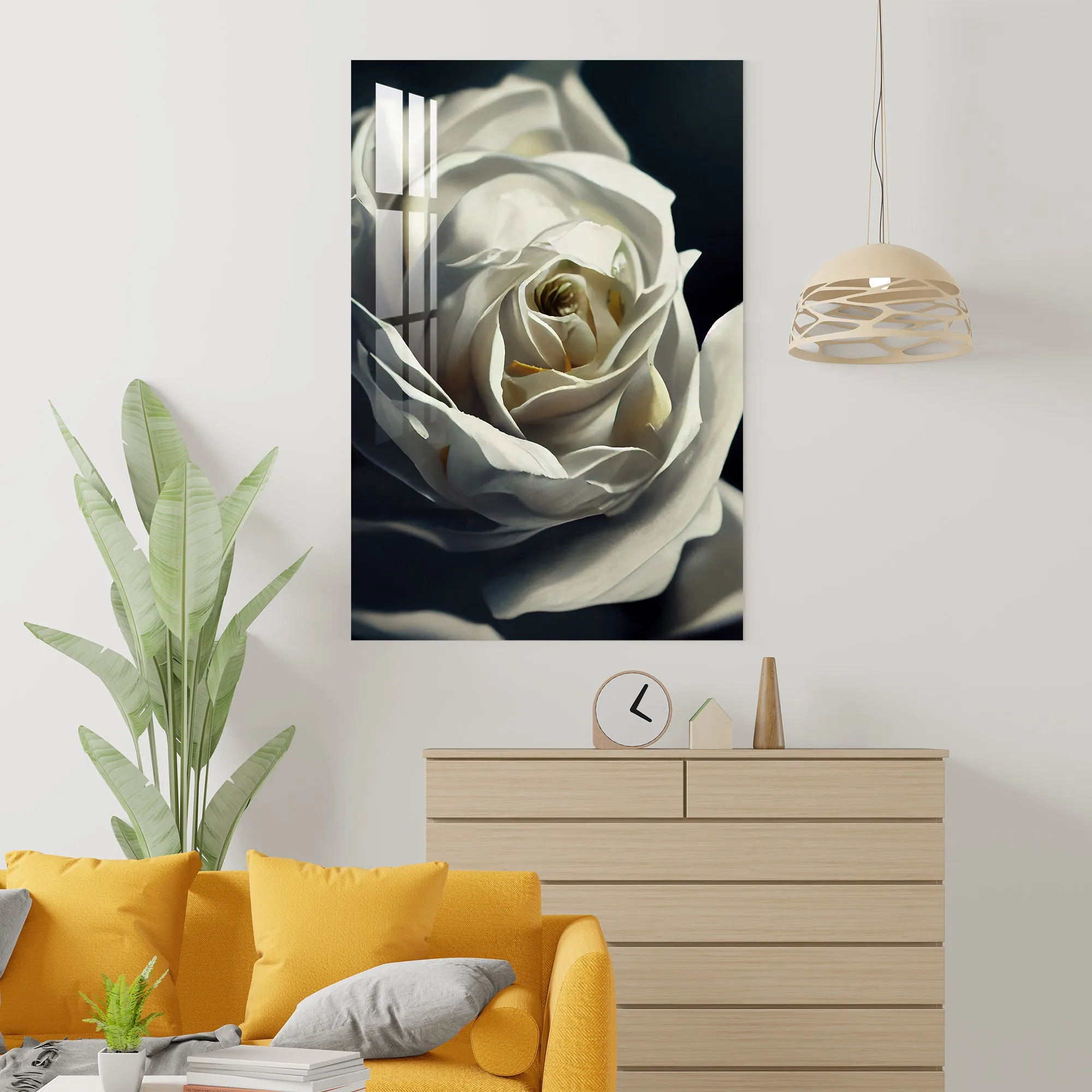 Dandelion Feather Rose Acrylic Wall Art