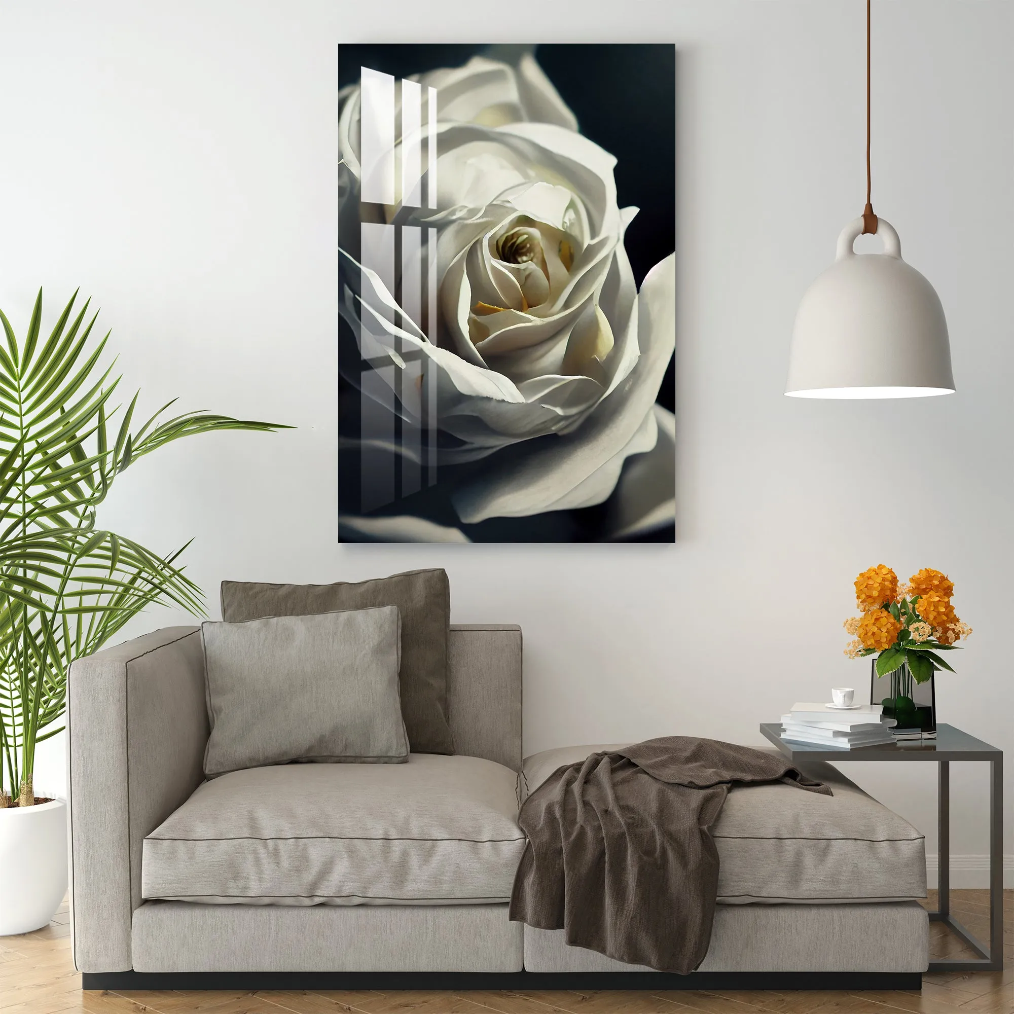Dandelion Feather Rose Acrylic Wall Art
