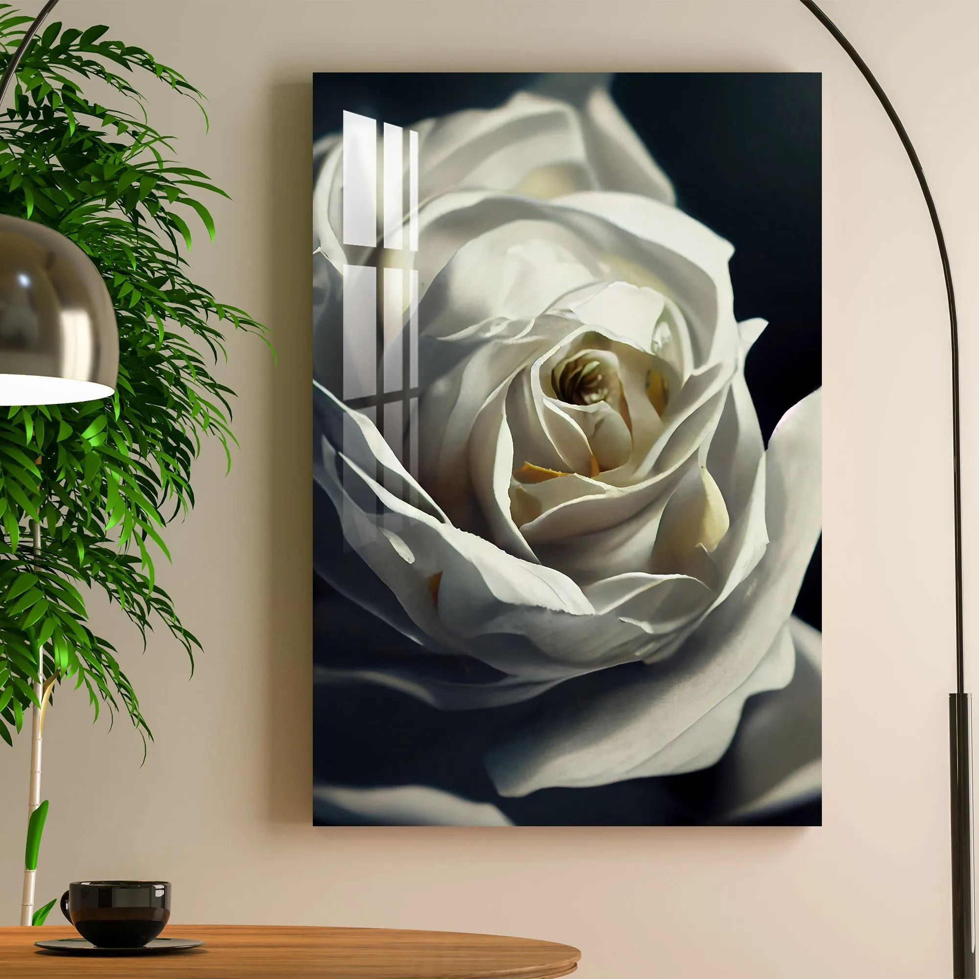 Dandelion Feather Rose Acrylic Wall Art