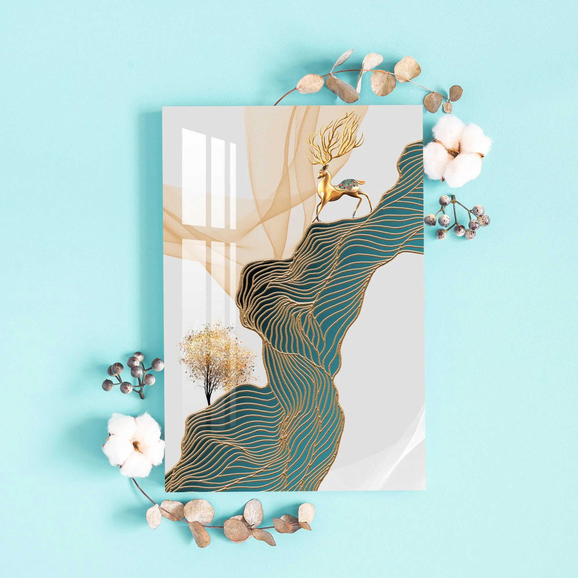 Deer on The Cliff Acrylic Wall Art