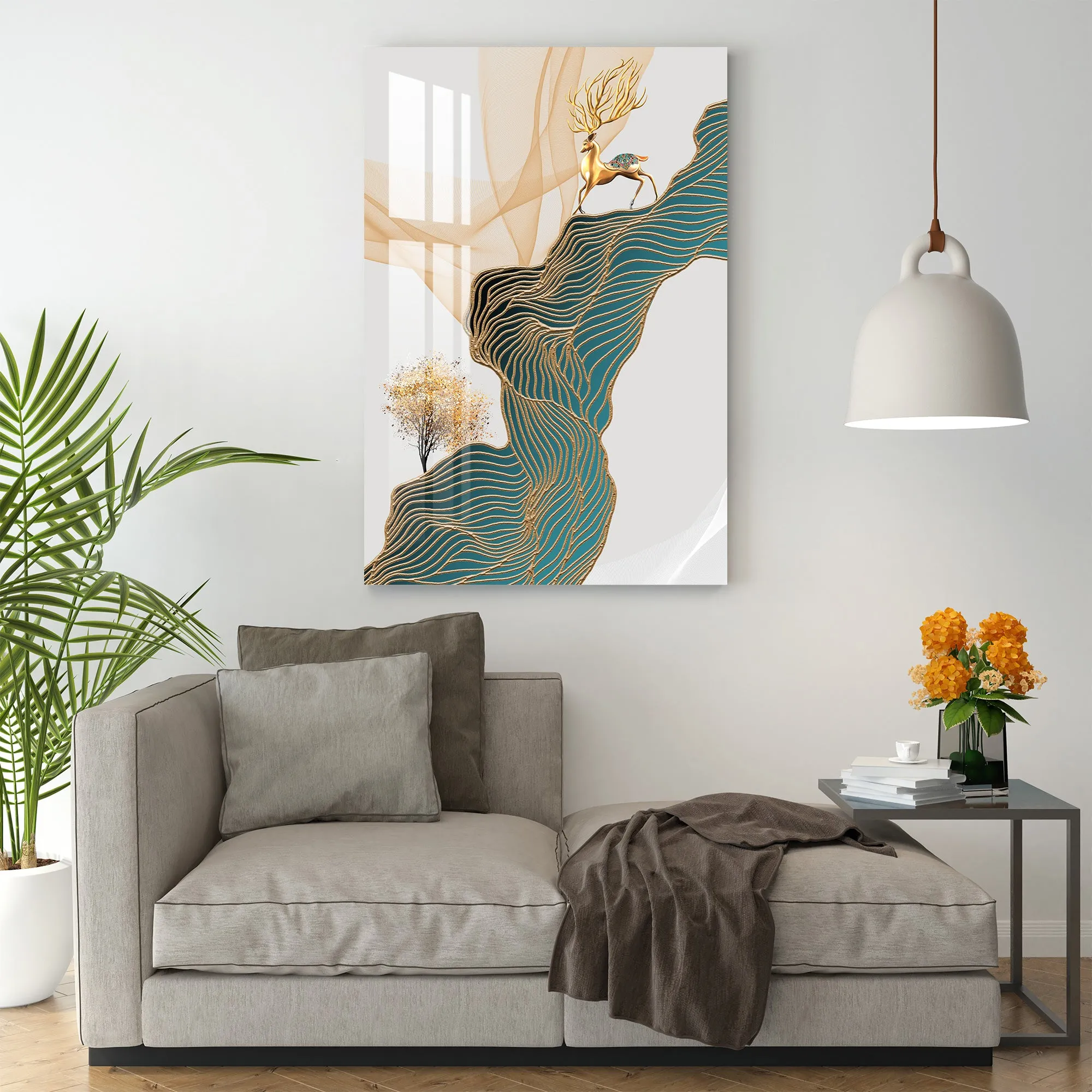 Deer on The Cliff Acrylic Wall Art