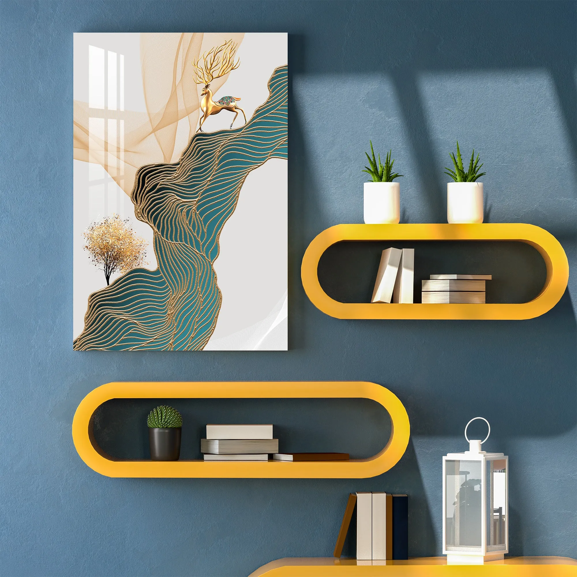 Deer on The Cliff Acrylic Wall Art