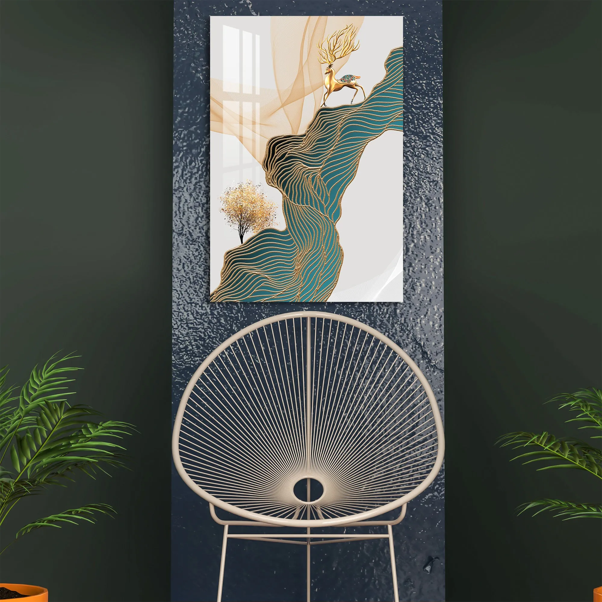 Deer on The Cliff Acrylic Wall Art