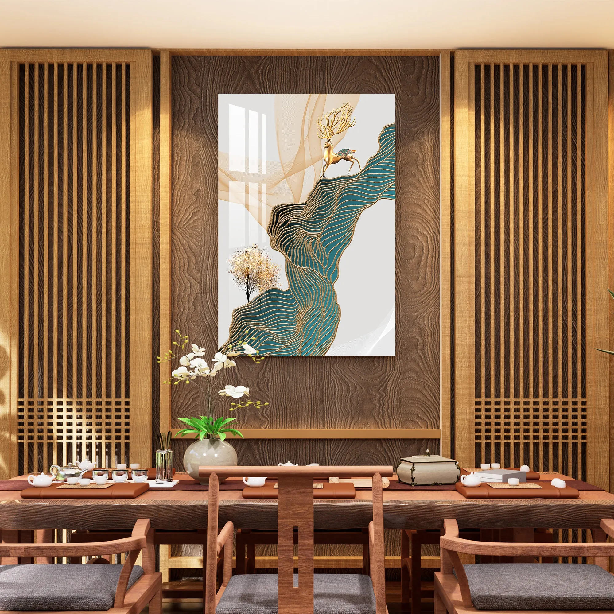 Deer on The Cliff Acrylic Wall Art