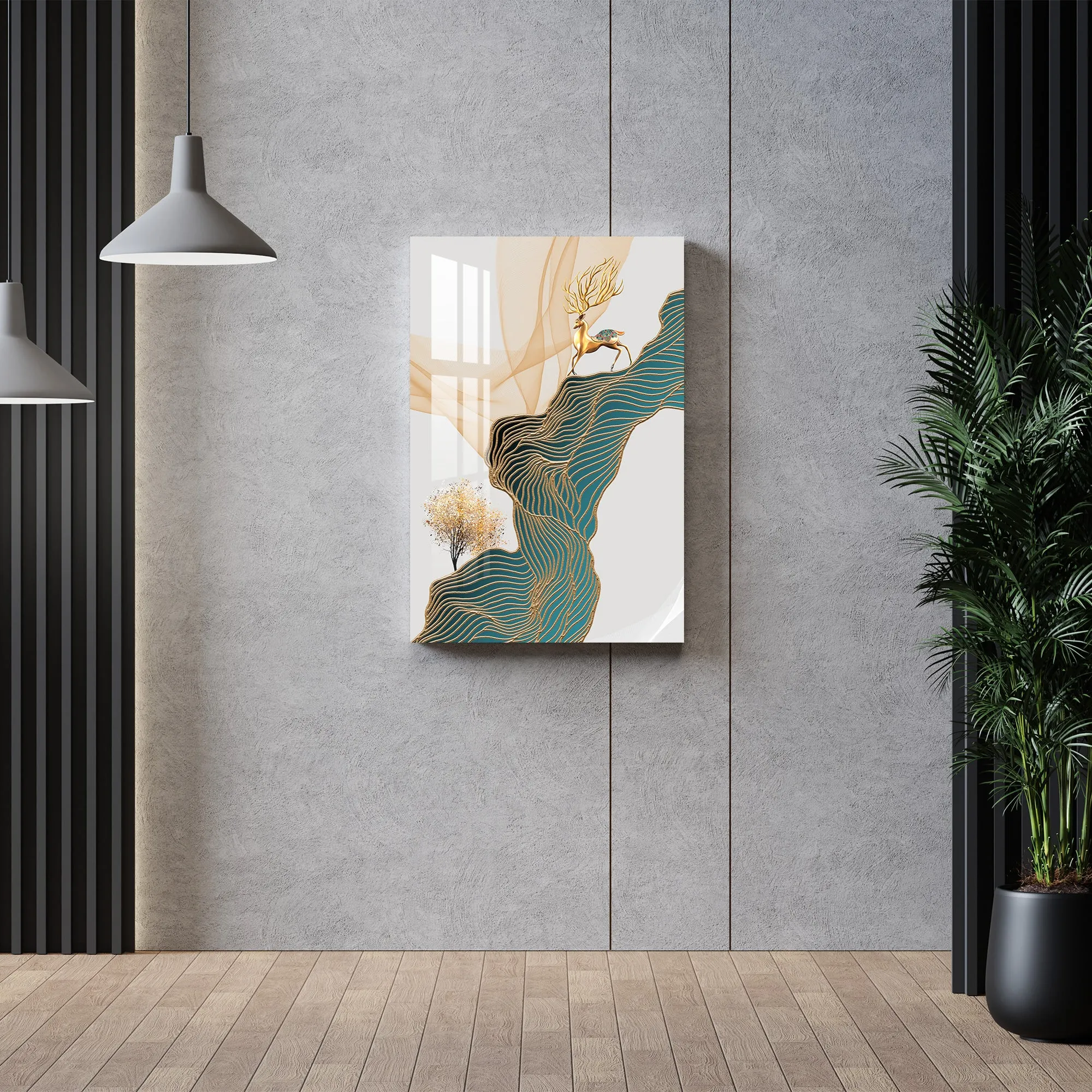 Deer on The Cliff Acrylic Wall Art