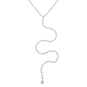 Diamond Bezel Chain Necklace With Pave Charm