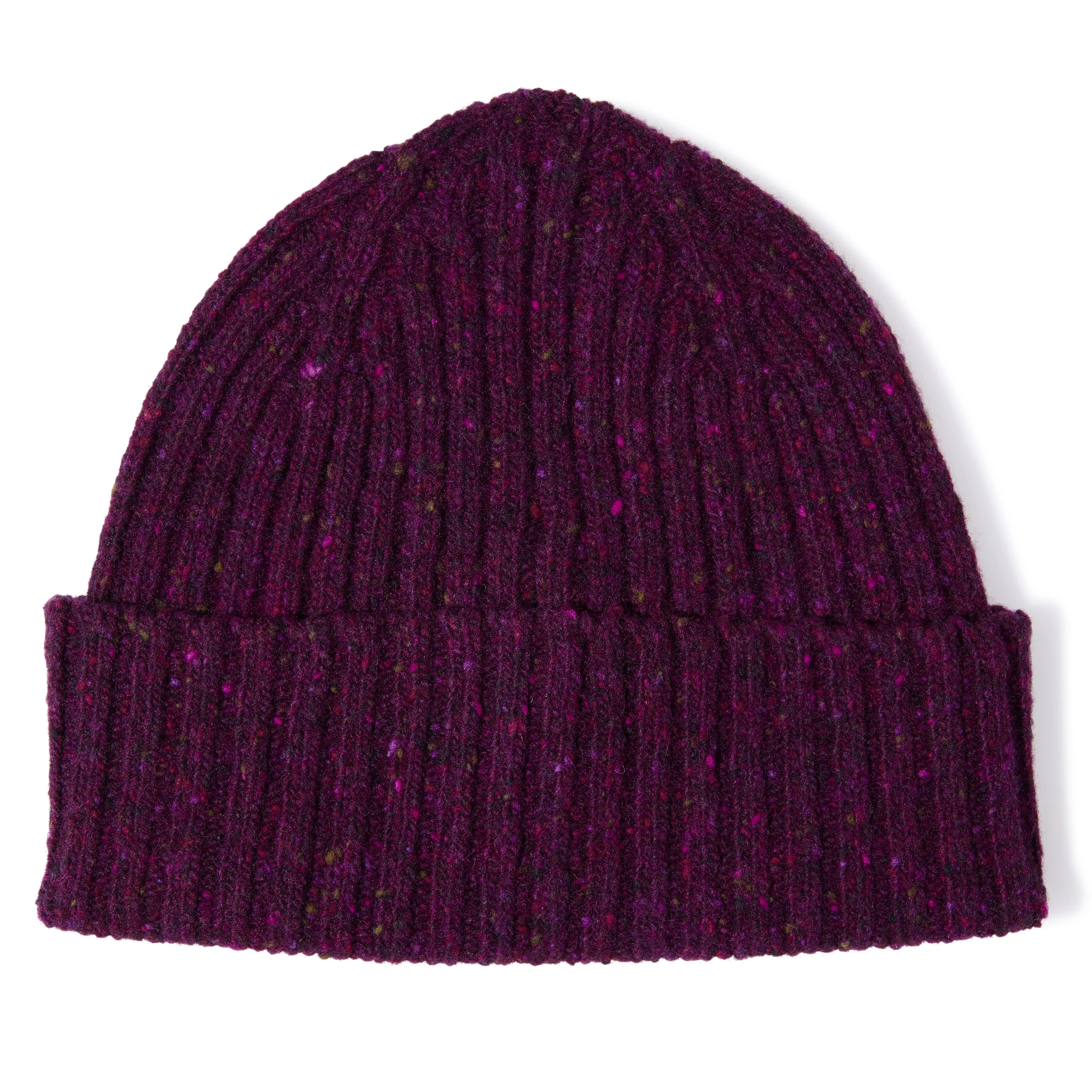 Donegal Merino Wool Ribbed Knit Hat