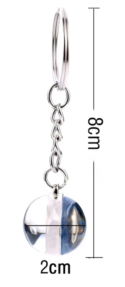 European Countries Map Keychain  Italy Vintage Map Glass Ball Key Chain Ring Travel Gift