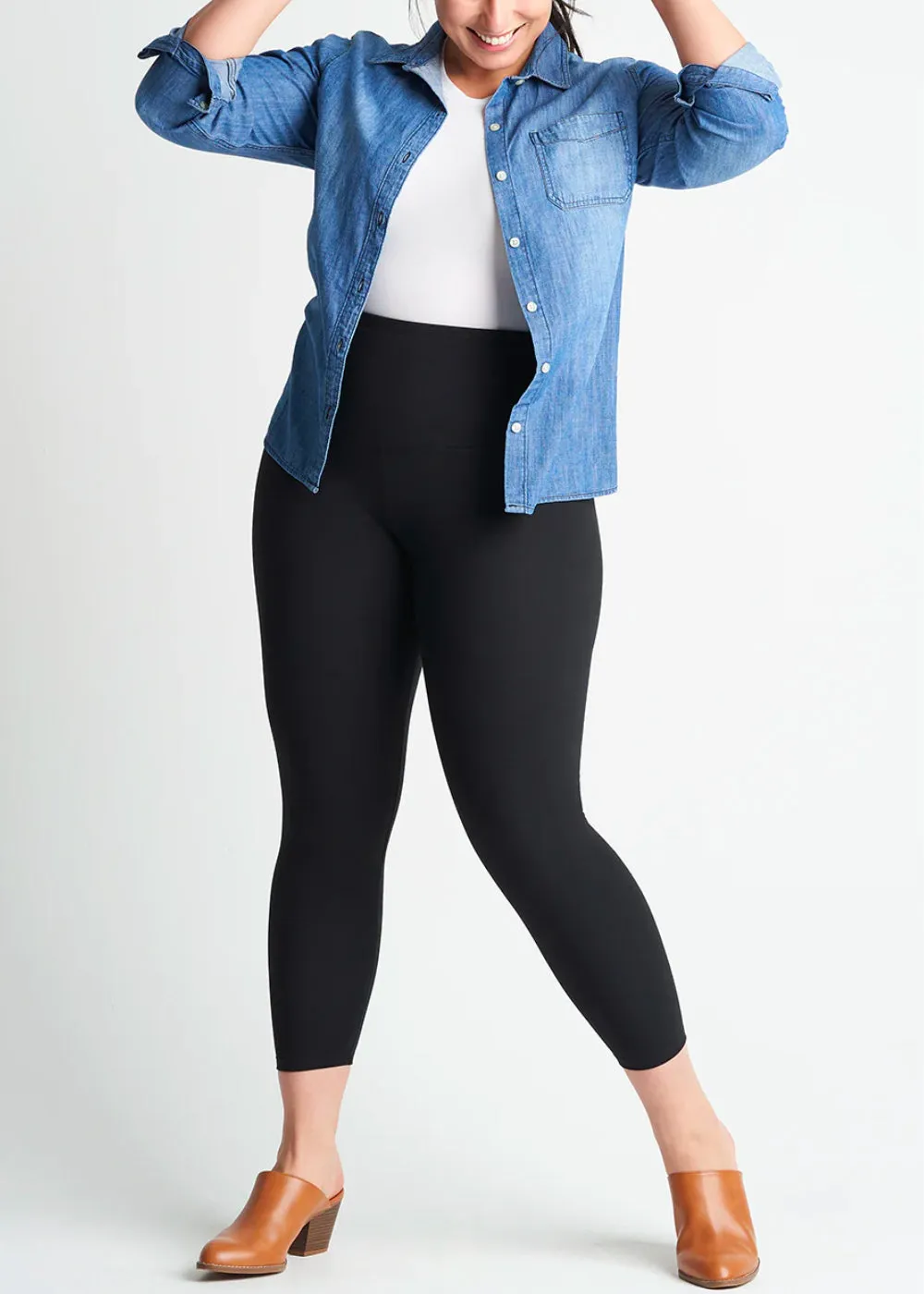 Gloria 7/8 Ankle Shaping Legging Black- Cotton Stretch